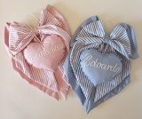 fiocco nascita cuore con nome ricamato fiocco cuore
