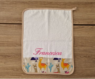 Asciugamano asilo bimba fantasia Alpaca asciugamano personalizzato