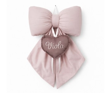 Fiocco nascita bimba rosa perla