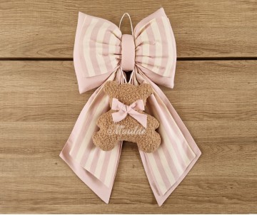 Fiocco nascita rosa teddy