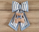 Fiocco nascita azzurro bimbo personalizzato con nome orsetto teddy