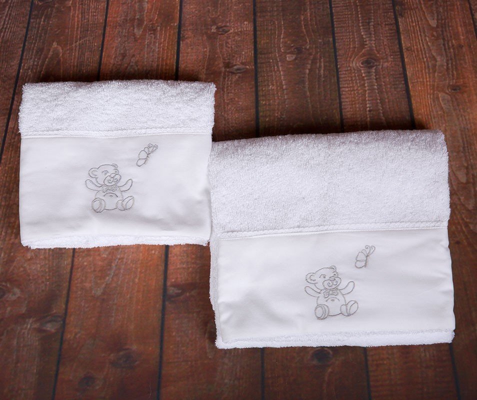 Asciugamani neonato in spugna alta qualità personalizzati con nome