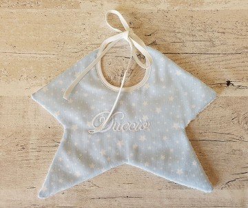 Bavaglino neonato personalizzato con nome stella celeste