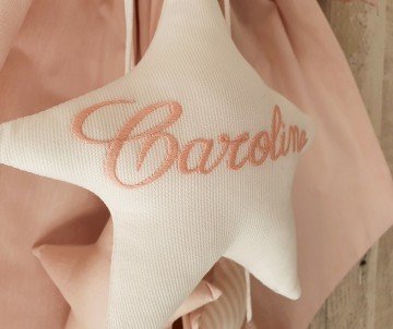 Fiocco nascita bimba personalizzato con nome ricamato