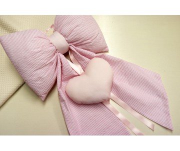 Fiocco nascita seersucker con cuore