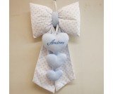 Fiocco nascita cuori celesti Andrea